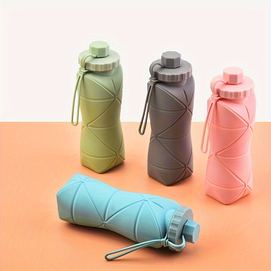 

Collapsible Leakproof Reusable Silicone Foldable Travel Water Bottle Cup, For Gym Camping, Hiking, Travel