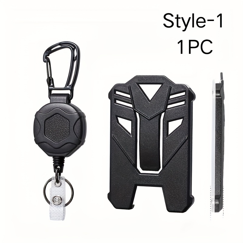 1pc Badge Clip Retractable Clip Heavy Duty Climbing Button Carabiner Badge  Reel Keychain With Id Card Vertical Retractable Lanyard - Sports & Outdoors  - Temu