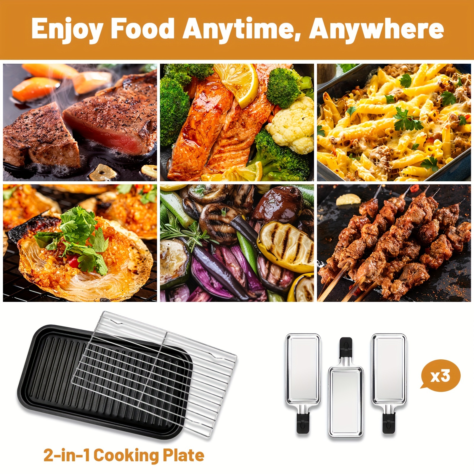 1500W Smokeless Electric Grill with Removable Non-Stick Griddle & Hot Pot - Indoor Portable BBQ Grill with Adjustable Temperature Control, Stainless Steel Construction, Dishwasher Safe - All-in-One Indoor Grill for Searing, Sautéing, Frying - Ideal Gift for Christmas, Housewarming, Birthdays - 201 Stainless Steel, 120V US Plug, Perfect for Small Spaces & Family Cooking, Indoor Grill Portable, Portable Electric Grill, Indoor Grilling, Indoor Grill, Smokeless Indoor Grill, Indoor Grill 13 1500W Smokeless Electric Grill with Removable Non-Stick Griddle & Hot Pot - Indoor Portable BBQ Grill with Adjustable Temperature Control, Stainless Steel Construction, Dishwasher Safe - All-in-One Indoor Grill for Searing, Sautéing, Frying - Ideal Gift for Christmas, Housewarming, Birthdays - 201 Stainless Steel, 120V US Plug, Perfect for Small Spaces & Family Cooking, Indoor Grill Portable, Portable Electric Grill, Indoor Grilling, Indoor Grill, Smokeless Indoor Grill, Indoor Grill - Image 13