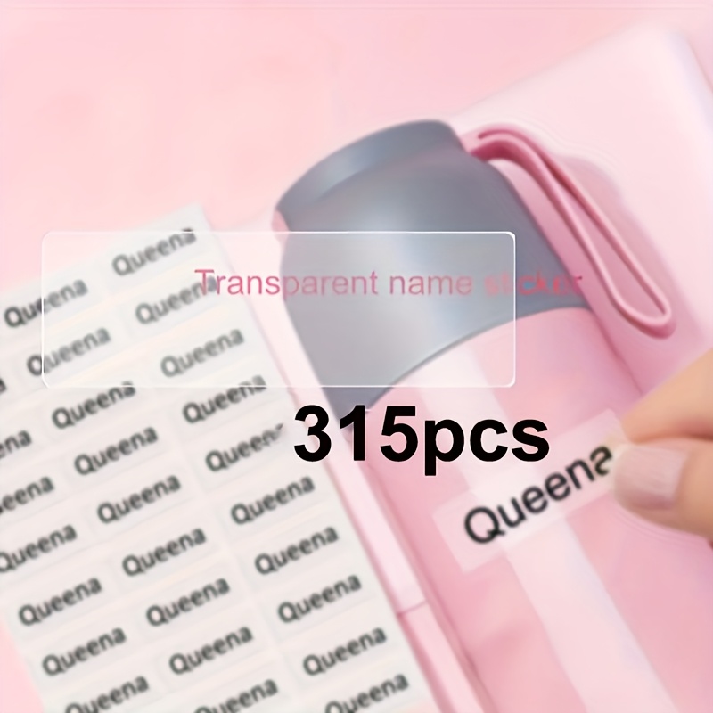 TEMU Personalized Custom Transparent Name Tags - Material, 126-999pcs Set, Suitable For Paper Labeling, Arrangement, Study Supplies, Office Supplies