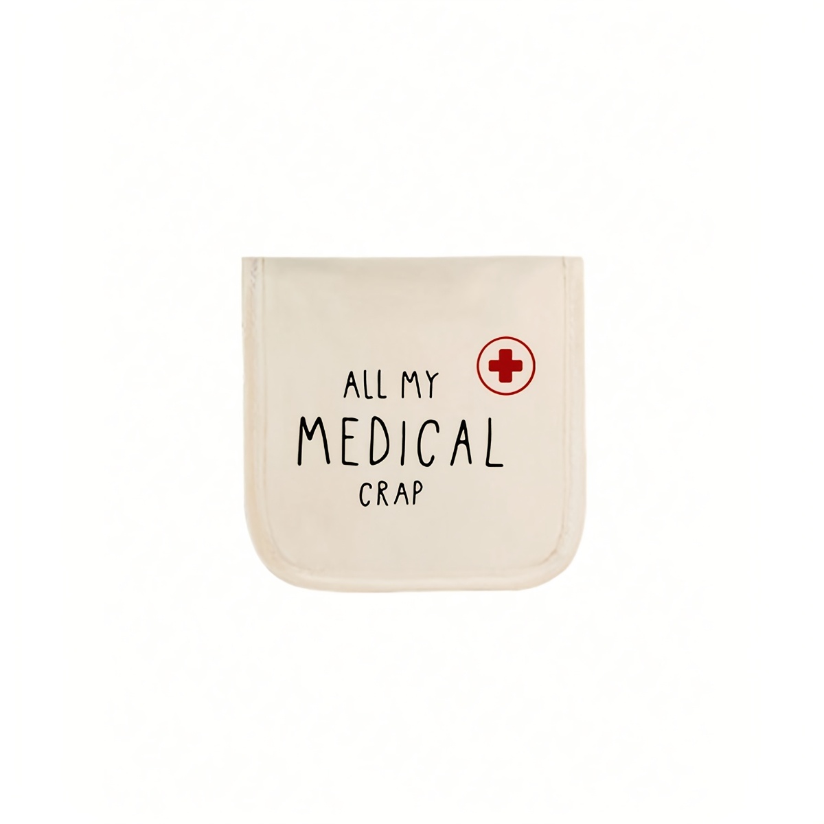 Image of Portable Medicine Bag, Compact Pill Organizer And Pouch, Travel-friendly Medication Multi-functional Fabric Small Medicine Bag, Lightweight Medical Emergency Kit, For School, Home, Empty Bag