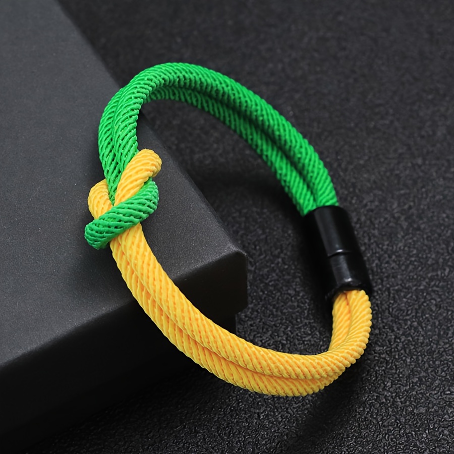 TEMU brazalete colorblock, pulsera con dijes, brazalete de cordón negro para hombres y mujeres, mejor , pulsera de joyería
