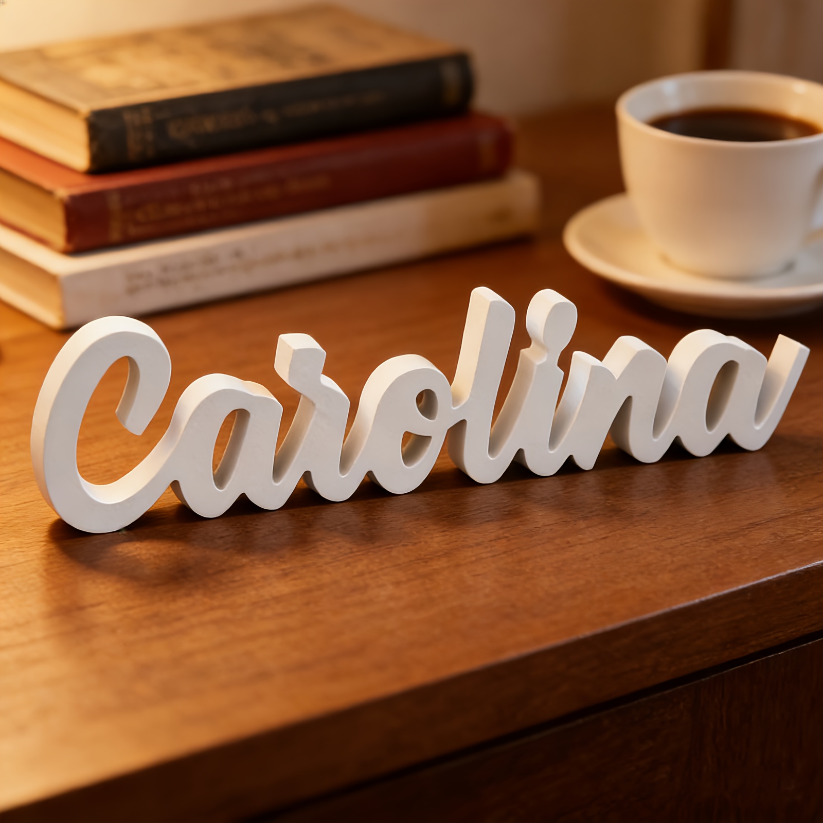 TEMU 1pc Personalized Desktop Name Decor - Custom Text And Names, Create Your Ornament, Macaron Color Palette, Fashionable Decoration, A Perfect Gift
