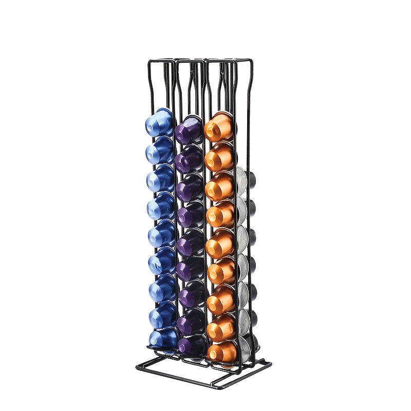 TEMU 1pc Coffee Storage Rack Compatible With Nespresso Capsules, 60 Coffee Pod Capacity, Stand Modern Coffee Holder Storage Rack Large Capacity