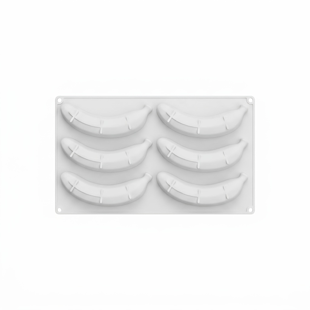 Image of Silicone Mold Suitable For Banana Mousse Cakes, Fruits, Chocolates, Candies, Ice Cream, Realistic Shapes, Easy To Remove, Soft, High-quality Silicone Mold, Suitable For , Candles, And Decorative Molds