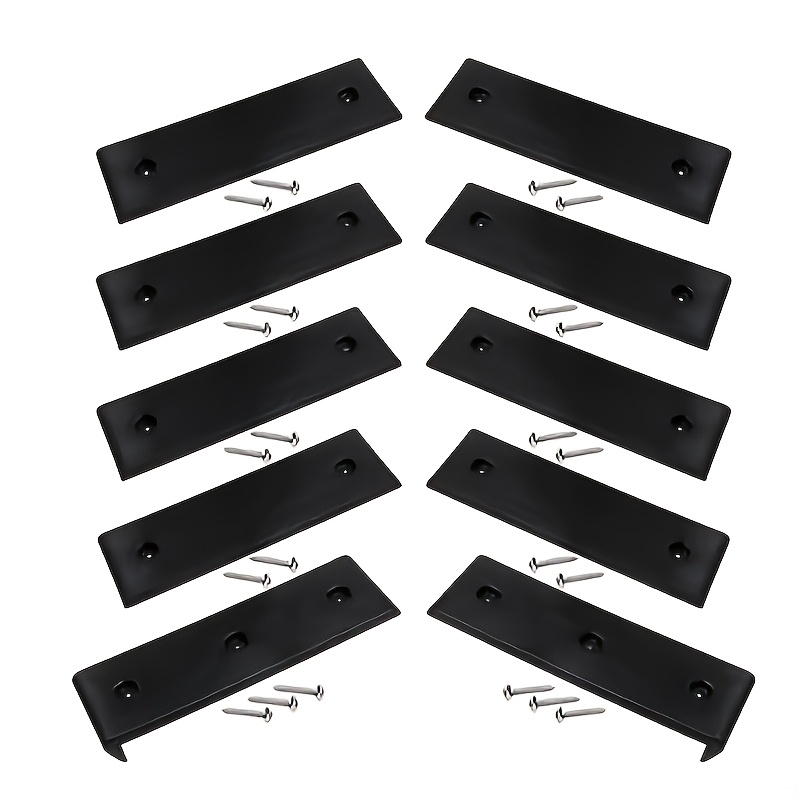 TEMU Boat Trailer Sliding Pads, 10pcs Set, 3x10 Inch Black Chute Pads, Launch Loading Auxiliary Sliding Pads, Trailer Sliding Bed End , Suitable For