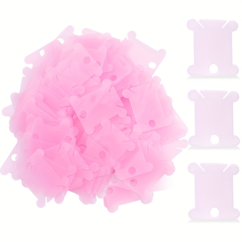 TEMU 100pcs Of Plastic Floss Spool, Embroidery Floss Spool, Stitch Embroidery Thread Embroidery Floss Craft, Embroidery Thread Finishing For Sewing