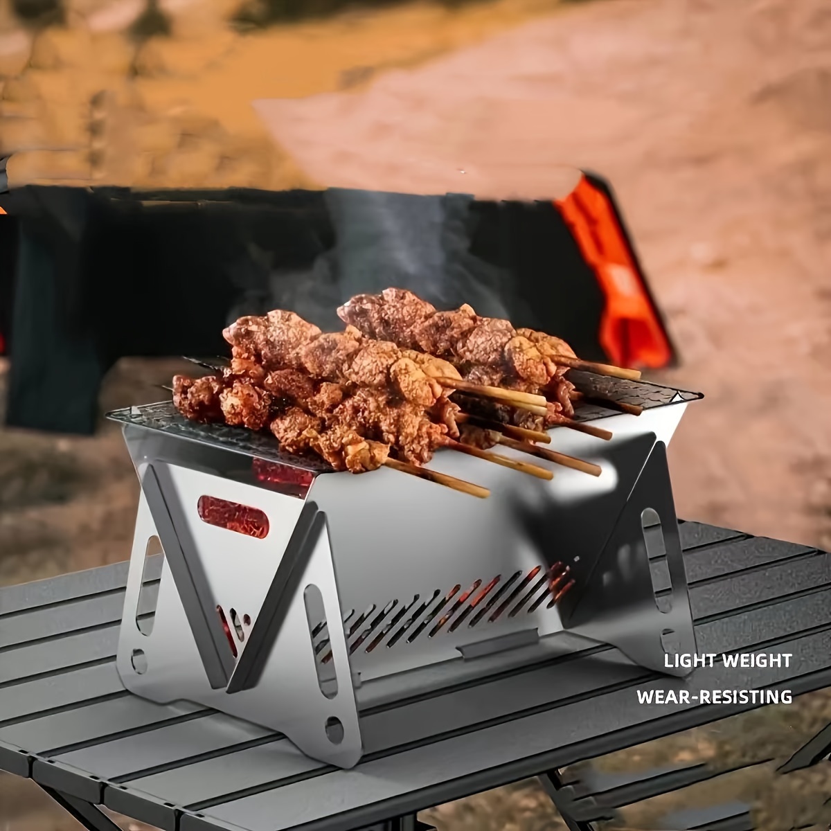 portable metal bbq grill rack for wood charcoal stoves ideal for outdoor and backyard cooking kitchen restaurant use 1pc details 4
