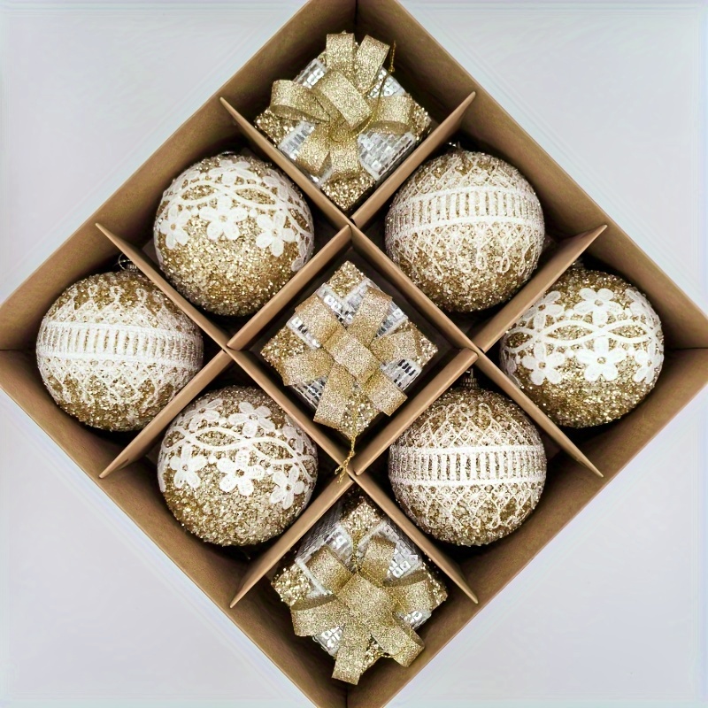 Image of 3.15-inch New Stylish Decorative Balls For Christmas, Suitable For Christmas, Parties, Birthdays, Gatherings, Weddings, Holidays, Yard, And Home Scene Arrangements, Christmas Tree Ornaments