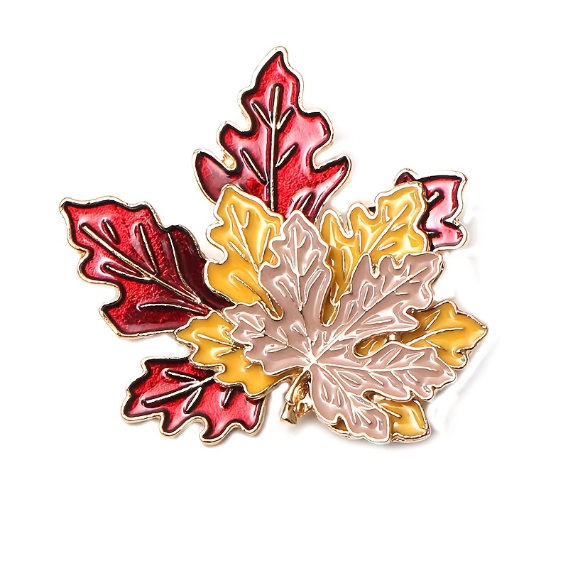 TEMU Broche de hoja de , de y de único para mujer, broche de diseño vintage para trajes, regalo floral