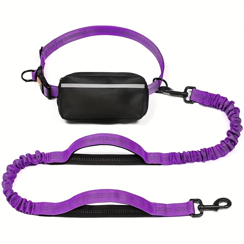 Portable Reflective Dog Leash with Waist Bag
