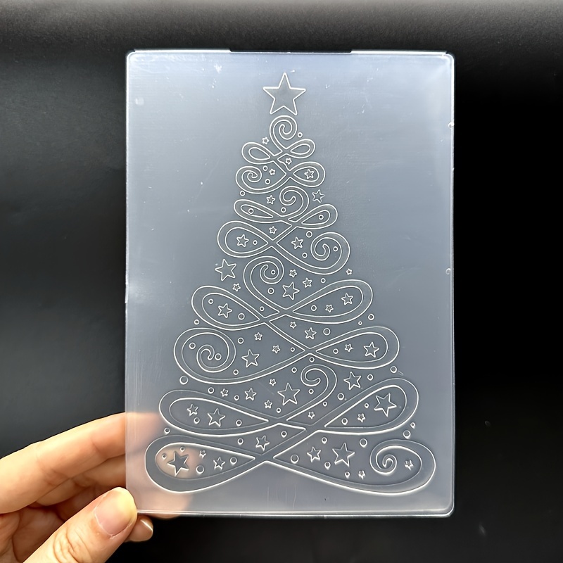 

Christmas Tree Embossing Plastic - Texture Die For Diy Greeting , Scrapbooking & Paper Crafts -