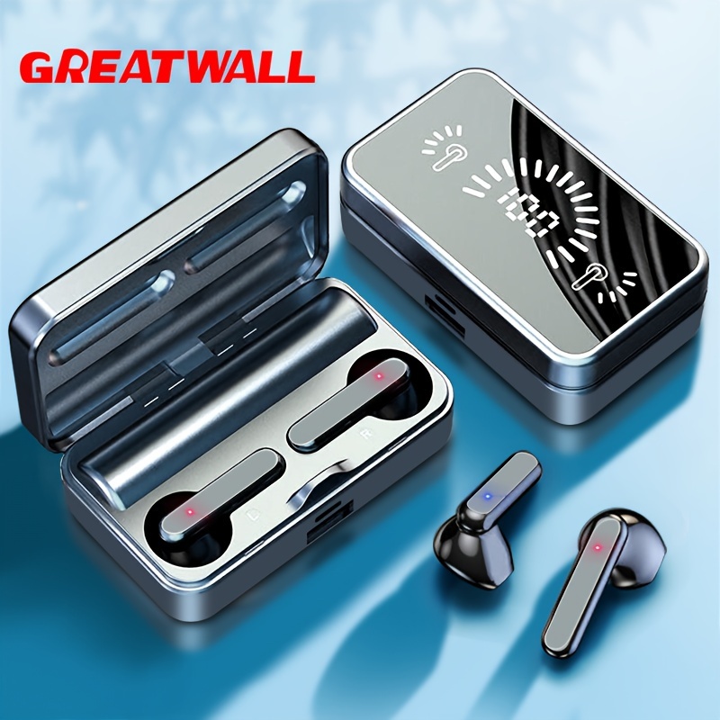 

Greatwall New Tws Wireless Earphones With Led Digital Display Headsets Hifi Headphones Hd Stereo Earbuds With Built-in Microphone In-ear Wireless Earbuds Sports Lifestyle Gaming Earphones