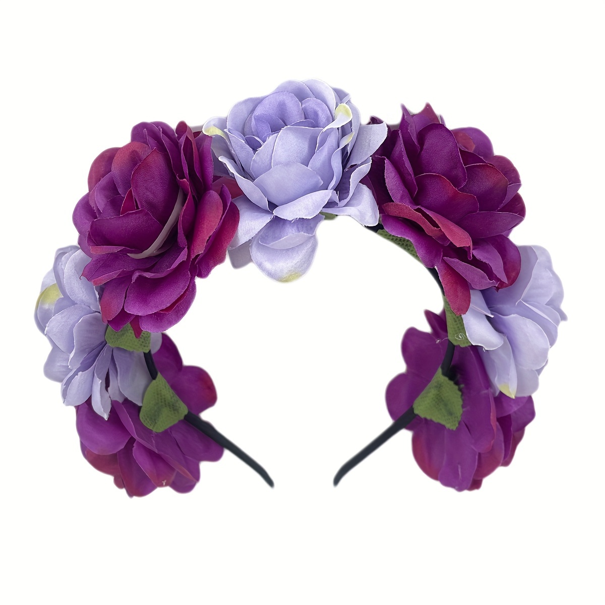 TEMU New Autumn And Winter Faux Flower Hairband With Oversized Rose Headpiece, Perfect For Hanfu Photography And Women's Additions