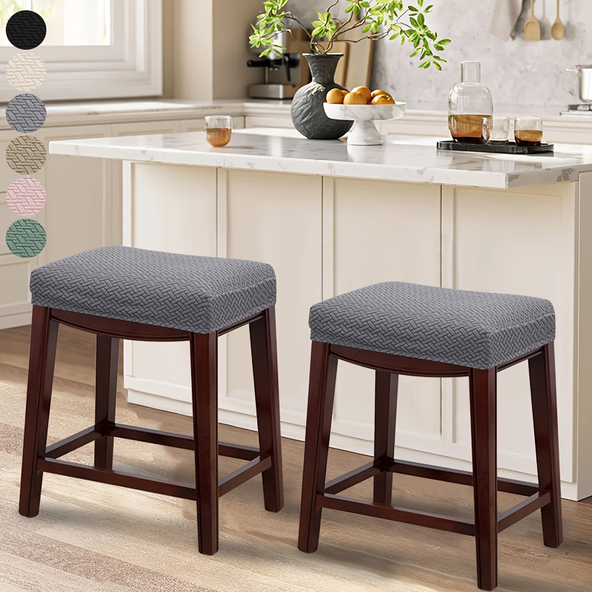 jacquard stretchable bar stool covers Temu United Arab