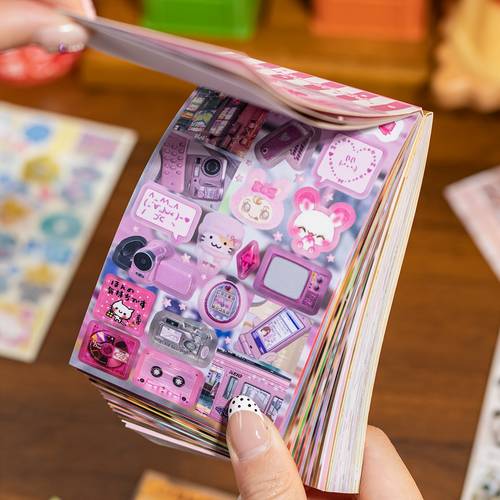 sticker book cute food animal journal stickers vintage style collage decoration material student diary planner stickers water bottle phone case decor stickers high stationery gift stickers