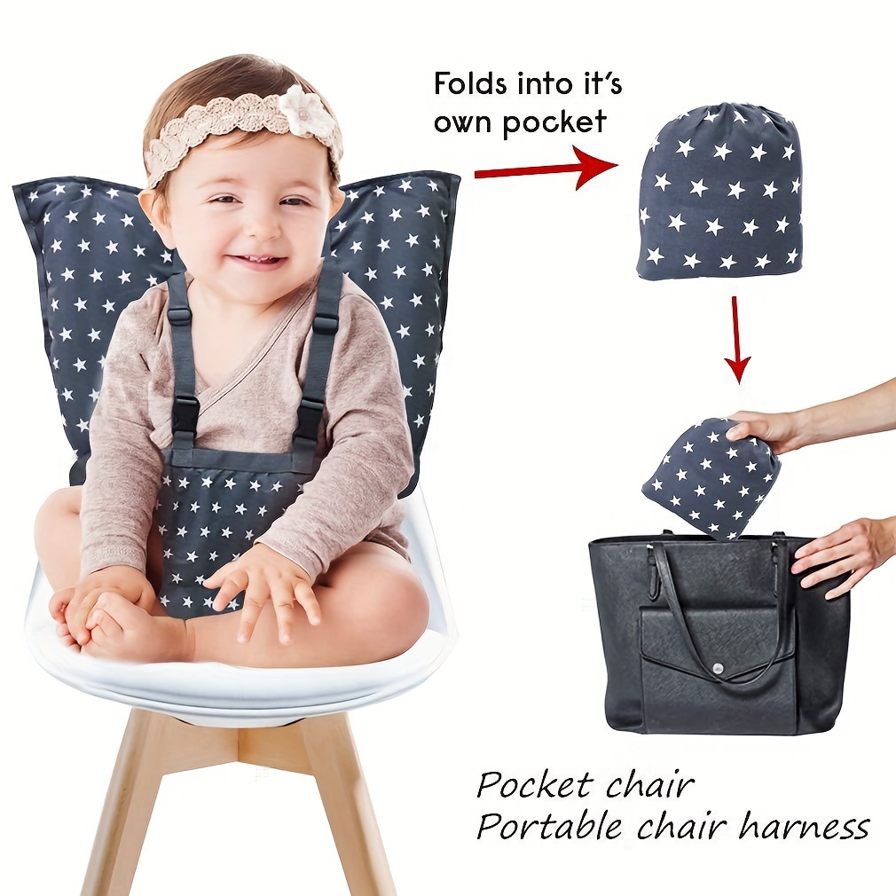 

La Dearchuu Portable High Chair Safety Strap - Foldable & Lightweight, No Required, Dark Gray