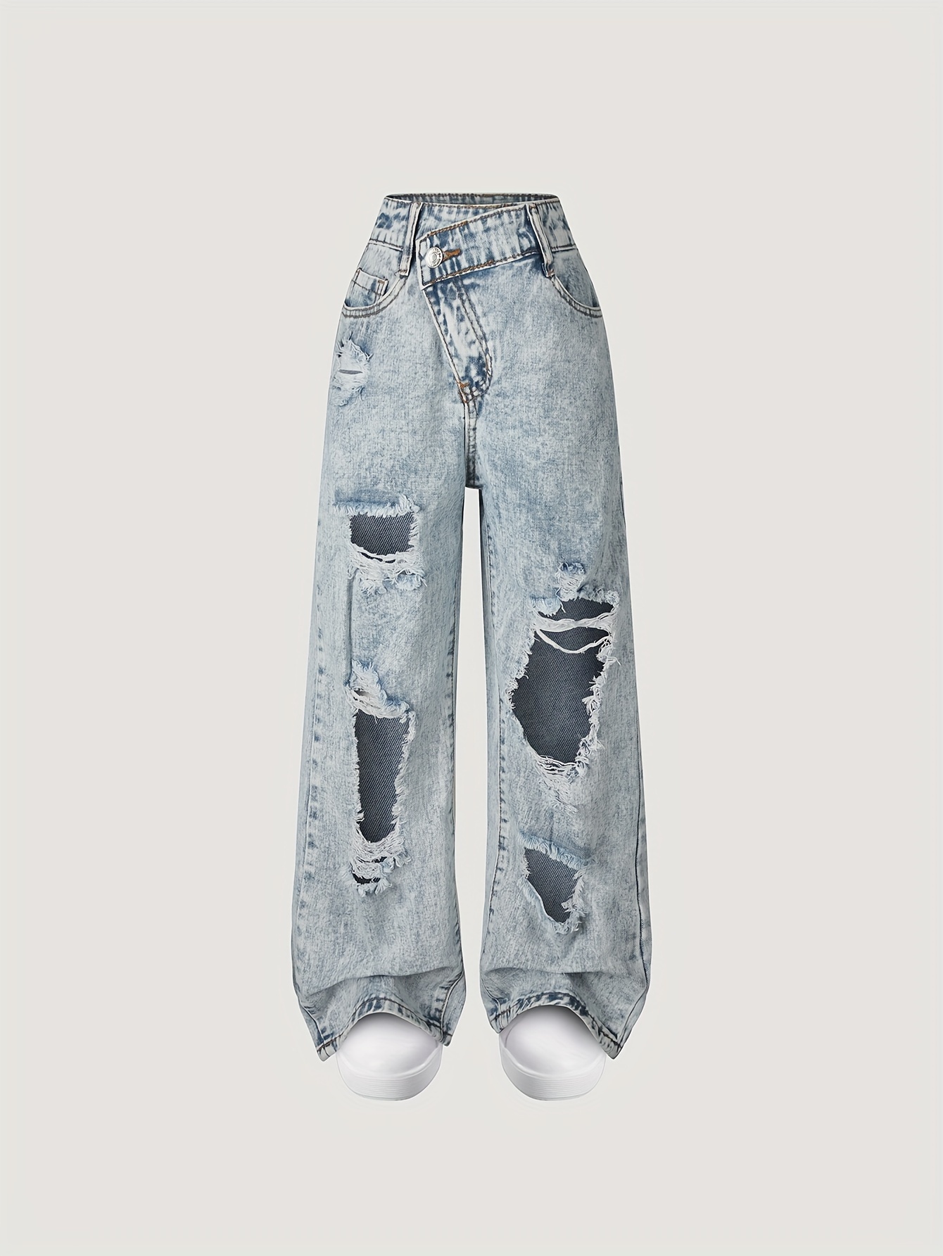 Distressed Jeans Ripped Jeans Girl Style Frontwalk Women Loose