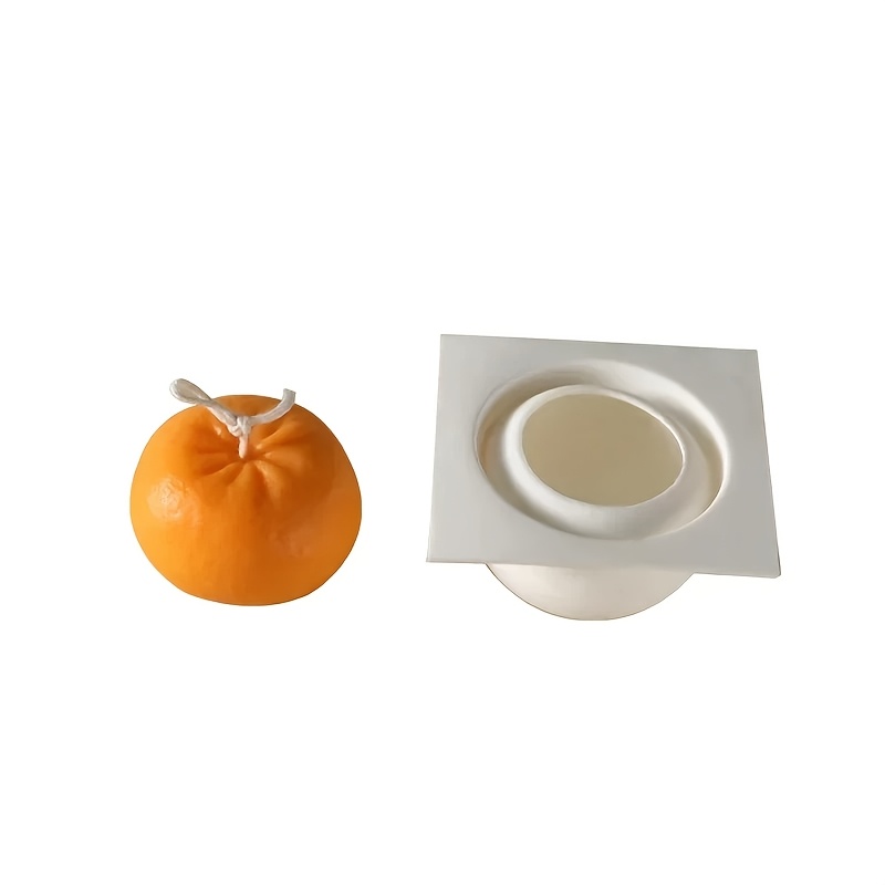 TEMU 1pc Orange Silicone Molds Aromatherapy Mold For Home Decoration