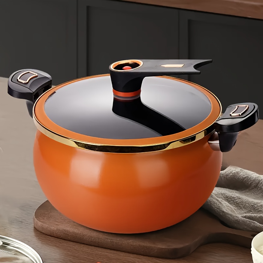 TEMU 8l Large Capacity Soup Pot, Multi-functional , Easy To Clean & Durable, Large Capacity Safe And Reliable -cooking And Gifts