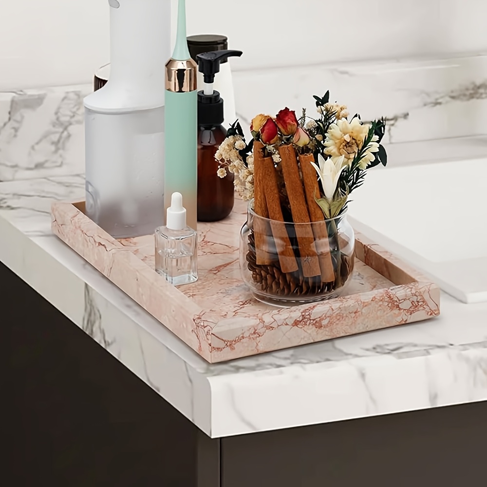 luxury pink green marble vanity tray polished abstract - Temu Germany