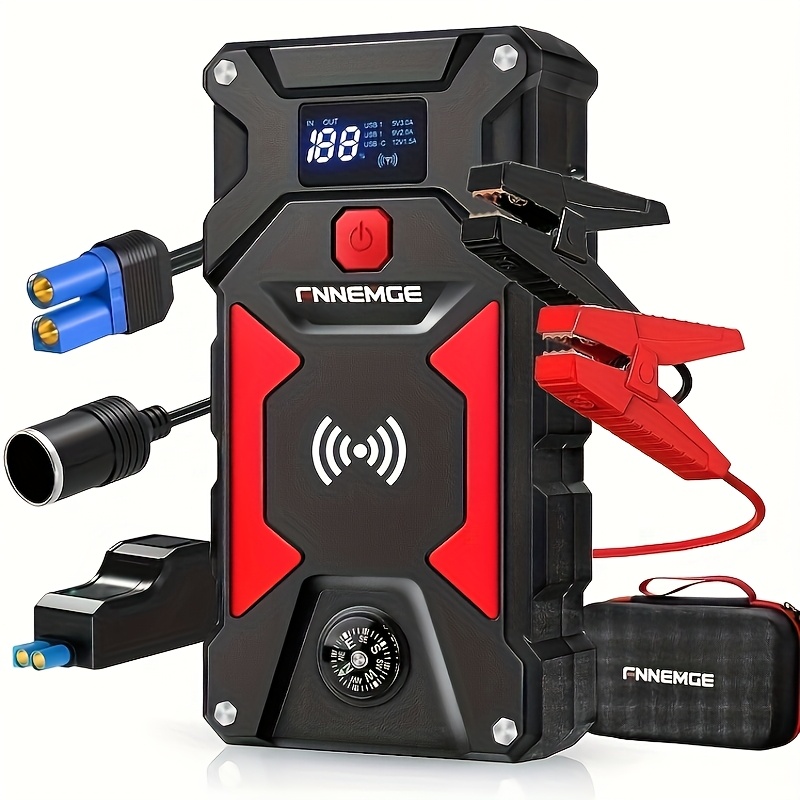 Car Jump Starter, 6000a 26800mah 12v Car Battery Starter(up To All Gas, 8.0l Engine), With Usb 3.0, Led Light, 12v Ec-5 Output, Camping Gear.