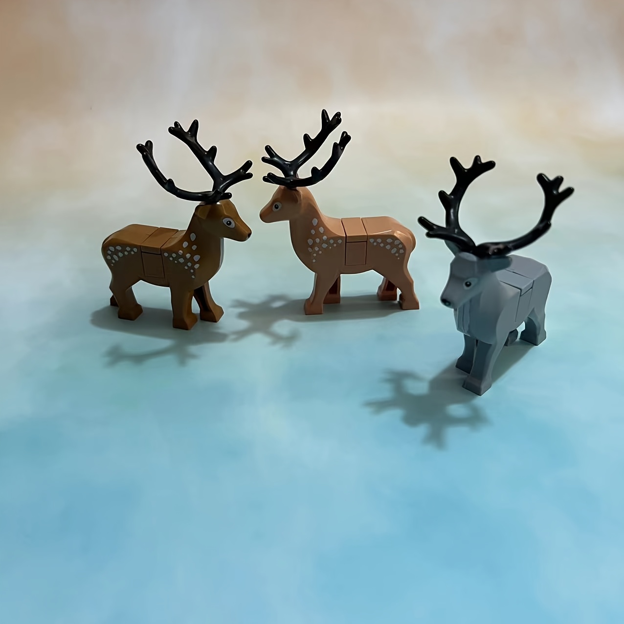 3pcs Animal Deer Model Building Blocks Set