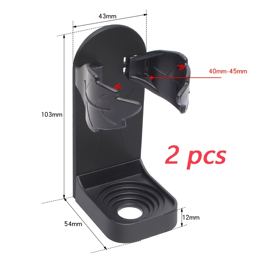 E-shop 2/4 Stück Wandmontierter Zahnbürstenhalter, Kein Bohren Erforderlich, Langlebiges Material, Ergonomisches Design, Rasierer-Ständer