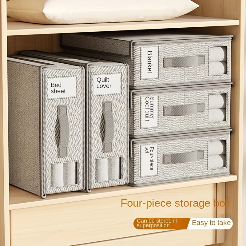 

Bed Sheet Box - Multifunctional Organizer, Suitable For Of - Bed Sheet Set, Blanket, And