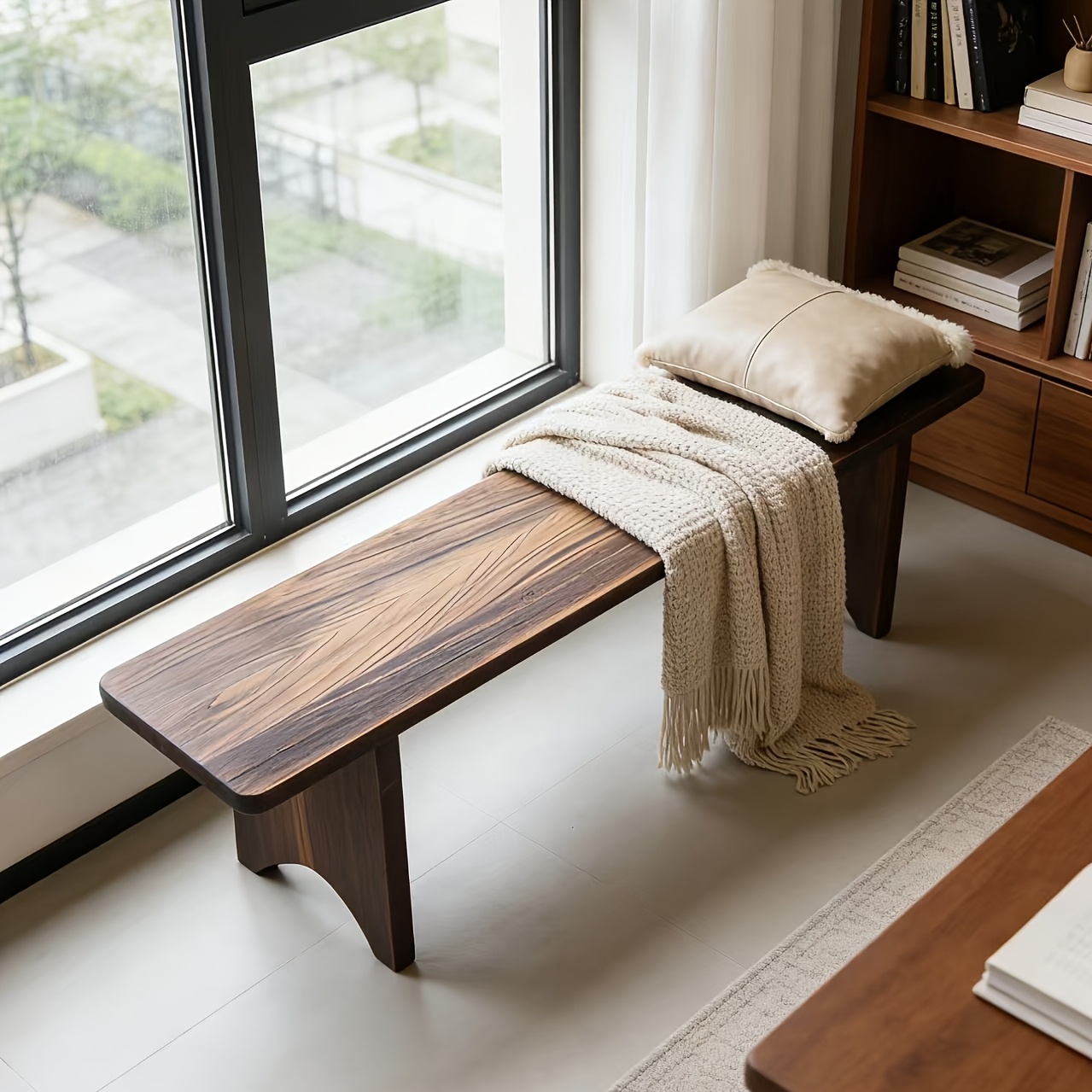 wooden benches sold on Temu Australia