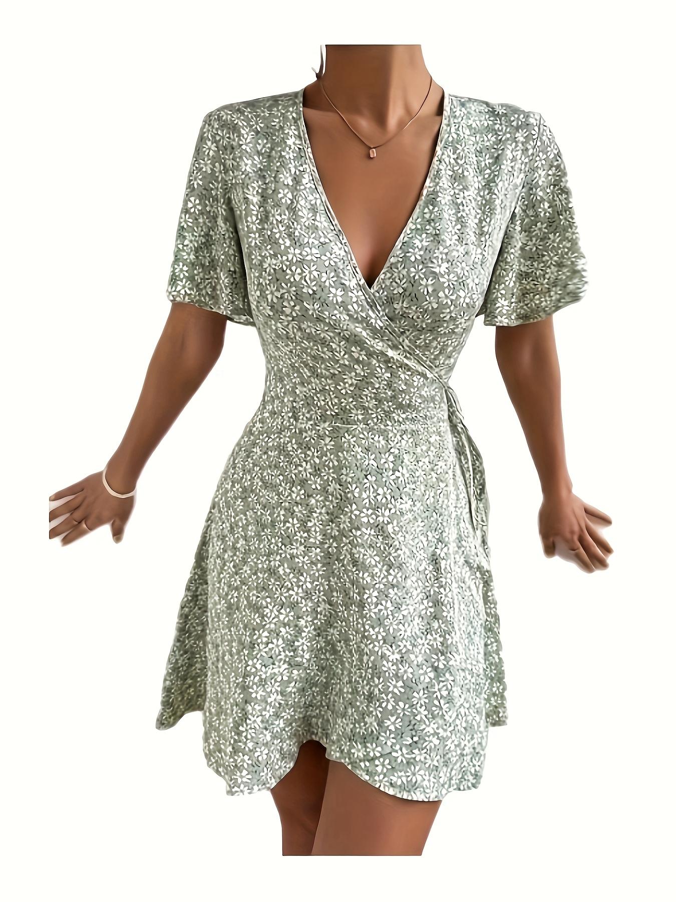 sage green bridesmaid dresses amazon Imelda One Shoulder Floral Maxi Dress