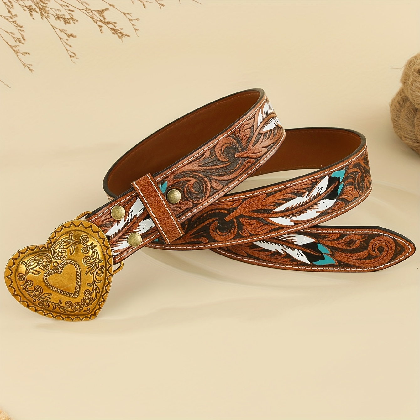 5443 Belts For Women Western Fashion Boho Embroidery Pu Leather Belt thumbnail_IMG_2795_grande.jpg?  main image 3