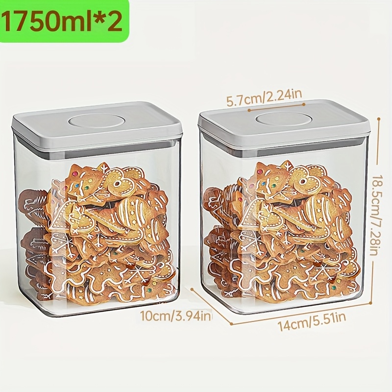 A Two-part Set Of Stackable Containers Ideal For Keeping Grains, Snacks, Flour, And Pasta