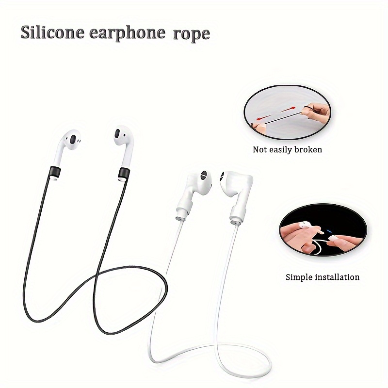 

2pcs Soft Silicone Anti-loss Straps For Airpods 3, 2, 1 Pro - , Skin-friendly & Sports Earphone Accessories