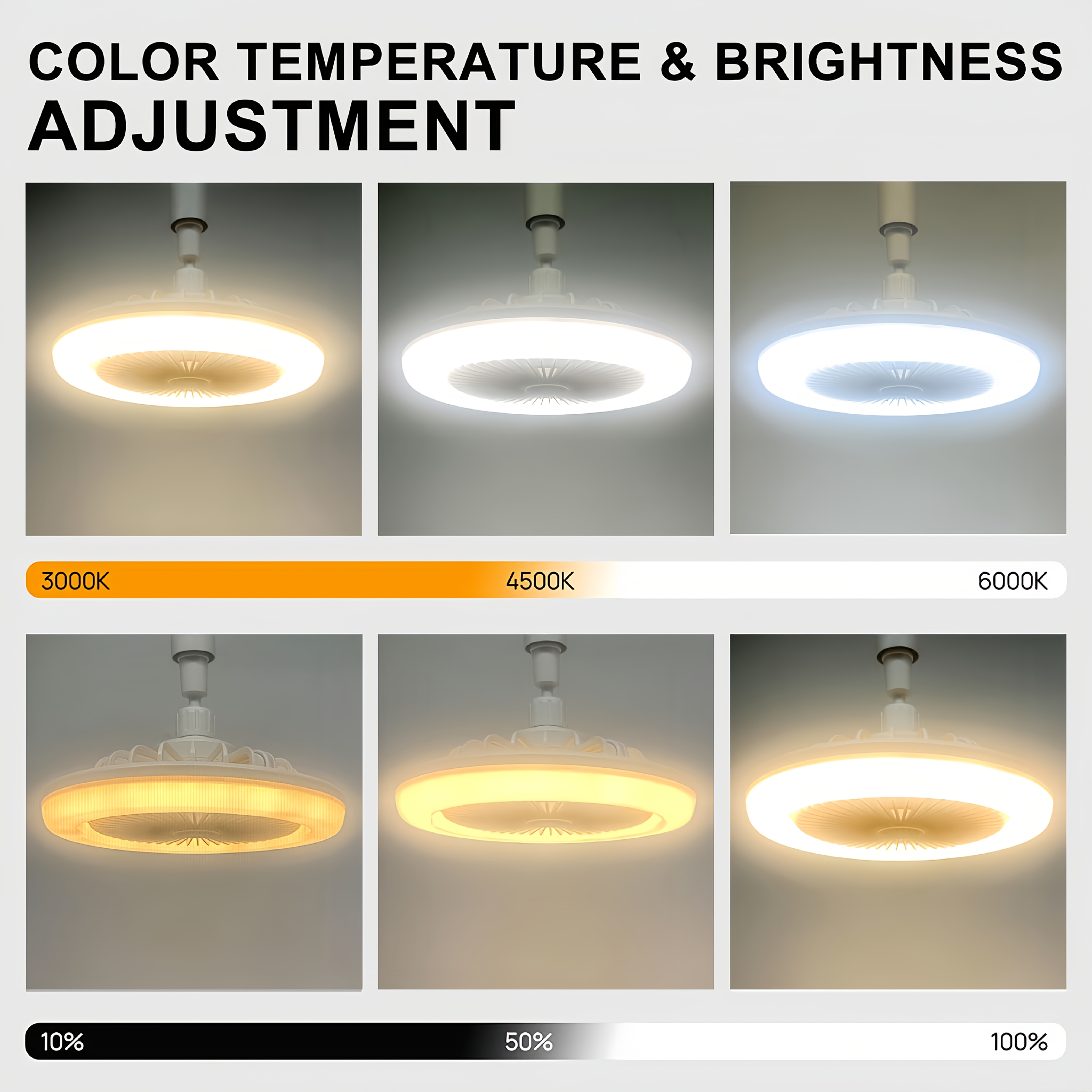 e27 ceiling fan with lights 16 dimmable remote control 3000k 6500k adjustable color temperature modern oil rubbed for bedrooms living rooms garages offices bedroom ceiling fan modern ceiling fan adjustable color temp ceiling fan for living room details 1