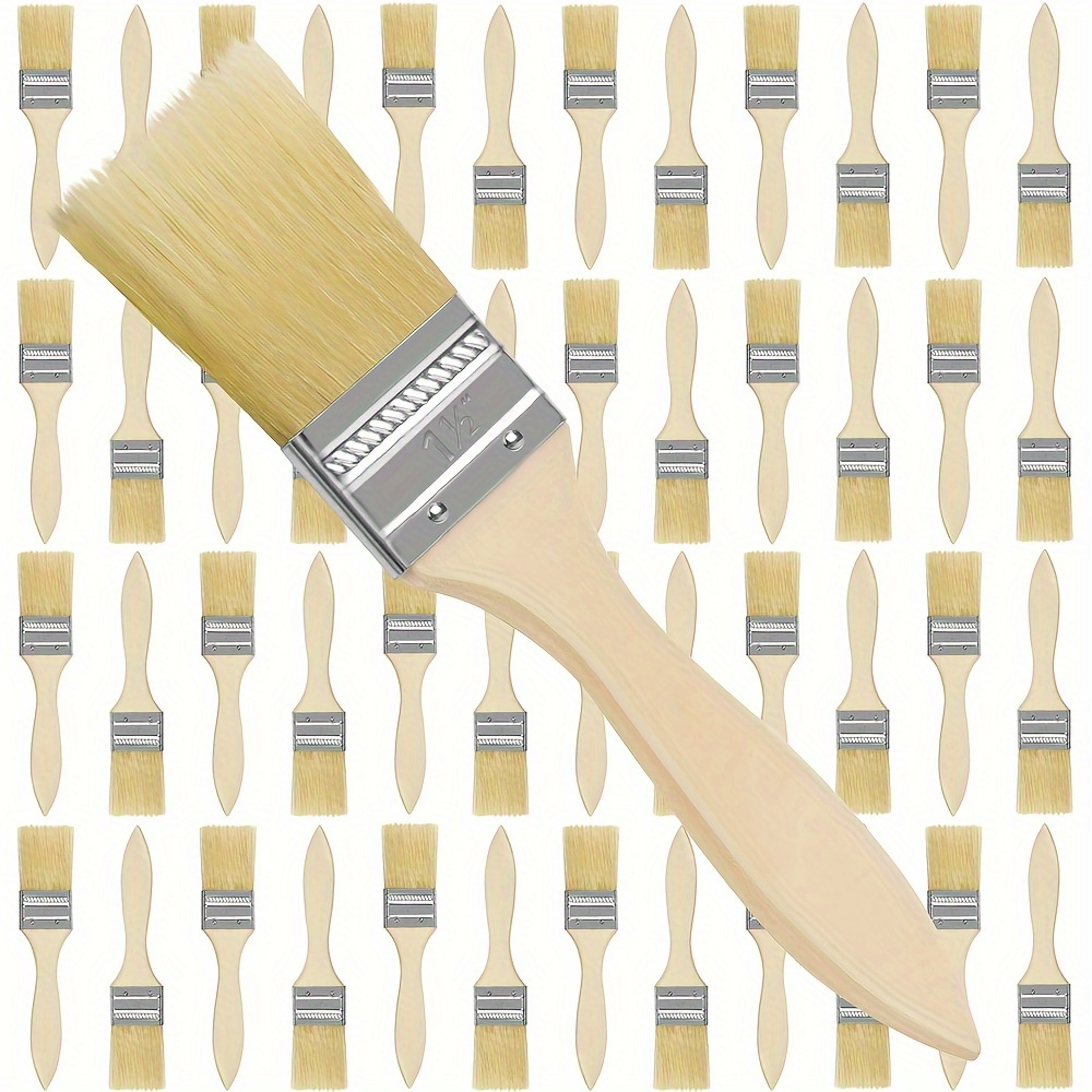 

10pcs Set 6.9" Wooden - & Brushes For Painting, Varnishing, Staining, Bbq, And Adhesive Application