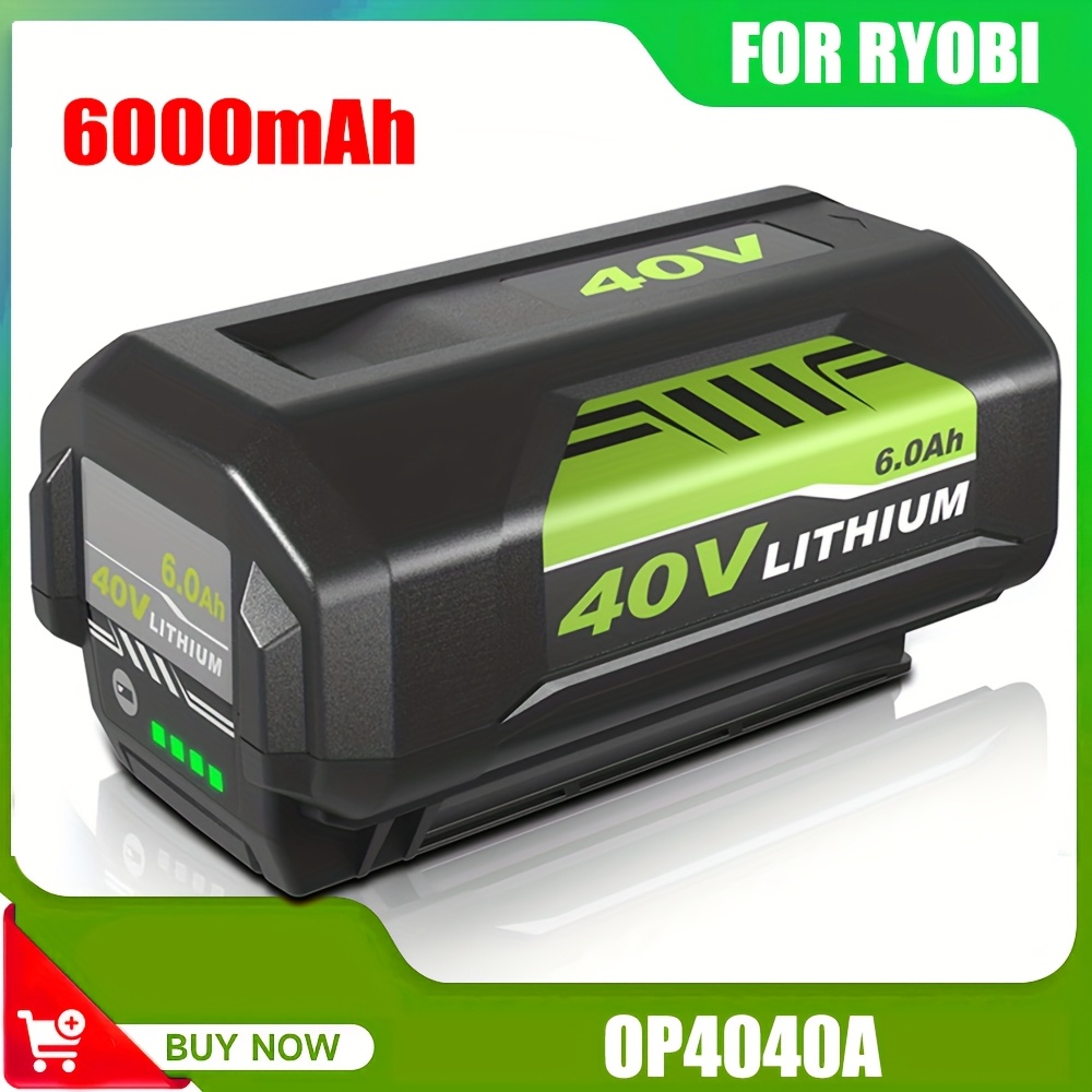 TEMU 6000mah High-capacity Replacement For Ryobi 40v Battery Compatible With Ryobi 40 Volt Lithium-ion Cordless Power Tool Battery, Compatible With