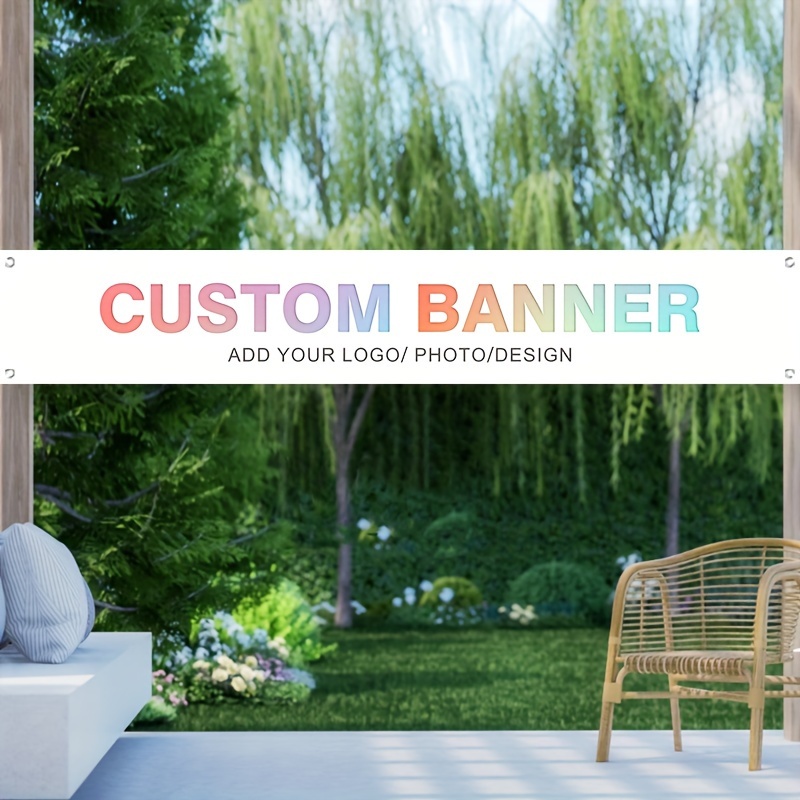 

Custom 19.6x116.5" Personalized Banner - Hd Printed Polyester, Indoor/outdoor Wall Decor With Your Logo Or Design, Perfect For Parties, Weddings, Graduations & More