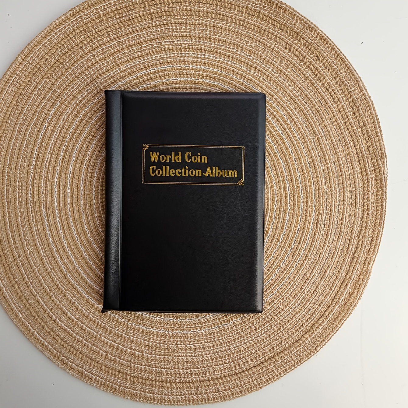 E-shop 1 Münzsammelalbum mit goldenem Folien-Schriftzug, geeignet zum Sammeln verschiedener Kleine Waren, fasst 120 Kleine Waren