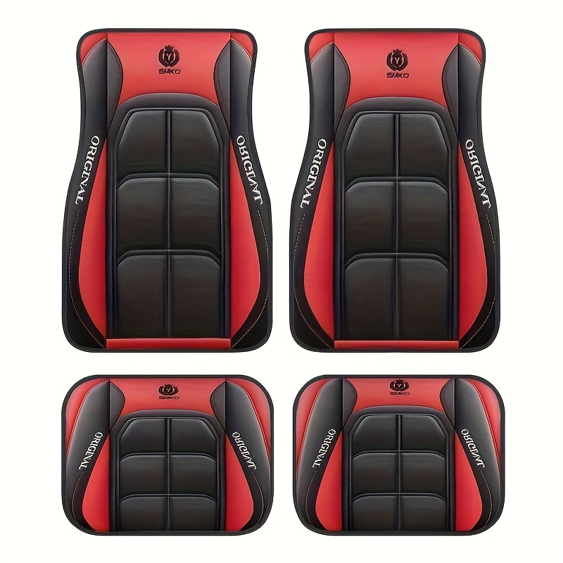 

4pcs Y Pattern Car Floor Mats Set - Absorbent, Non-slip, Washable Polyester, Printed, Non-3d Stereoscopic - Fit For Sedans, , Suvs