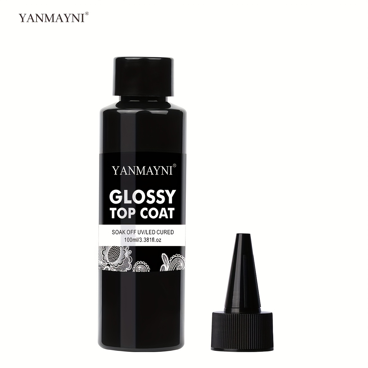 Image of 100ml Yanmayni Glossy Gel - /led Soak-off Nail Polish, Sealer Varnish Suitable For /led, -resistant, Professional & Diy Manicure For Nail Art, No Filler Added