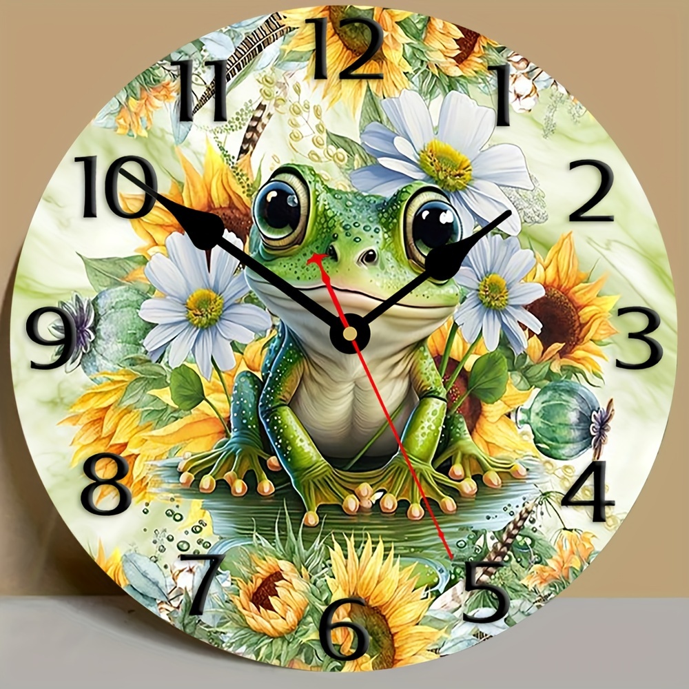 

10 Inch Decorative Wall Clock: Fantasy Frog Design, Suitable For Kitchen, Office, Coffee Shop Decoration, Excluding Aa Battery