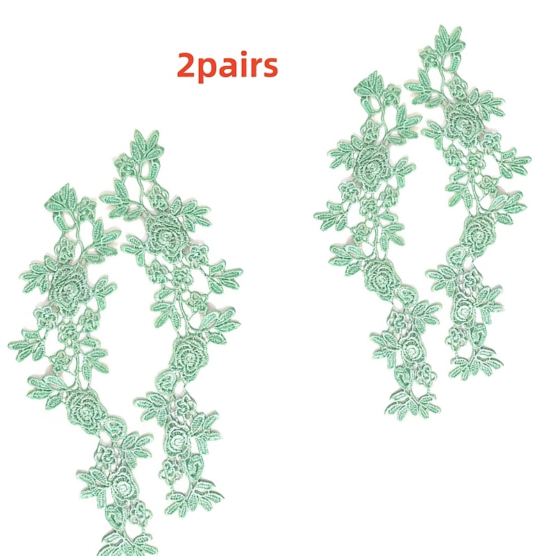 TEMU 2 Sets Of Cute Lace Embroidery Clothing Accessories For Diy. Multiple Colors Available. Sewn Dresses, Gowns, And Clothes.