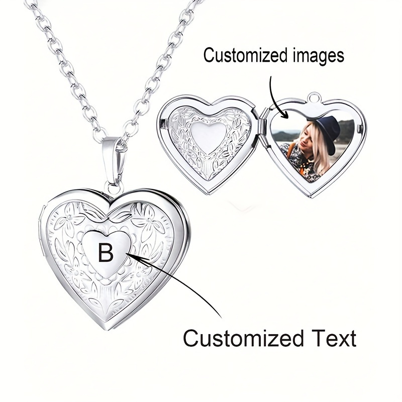 

Custom Necklace Love Opening And Closing Photo Box Necklace Custom Picture Personalized Ladies Gift Gift Christmas Valentine's Day Personalized Jewelry Gift Remembrance