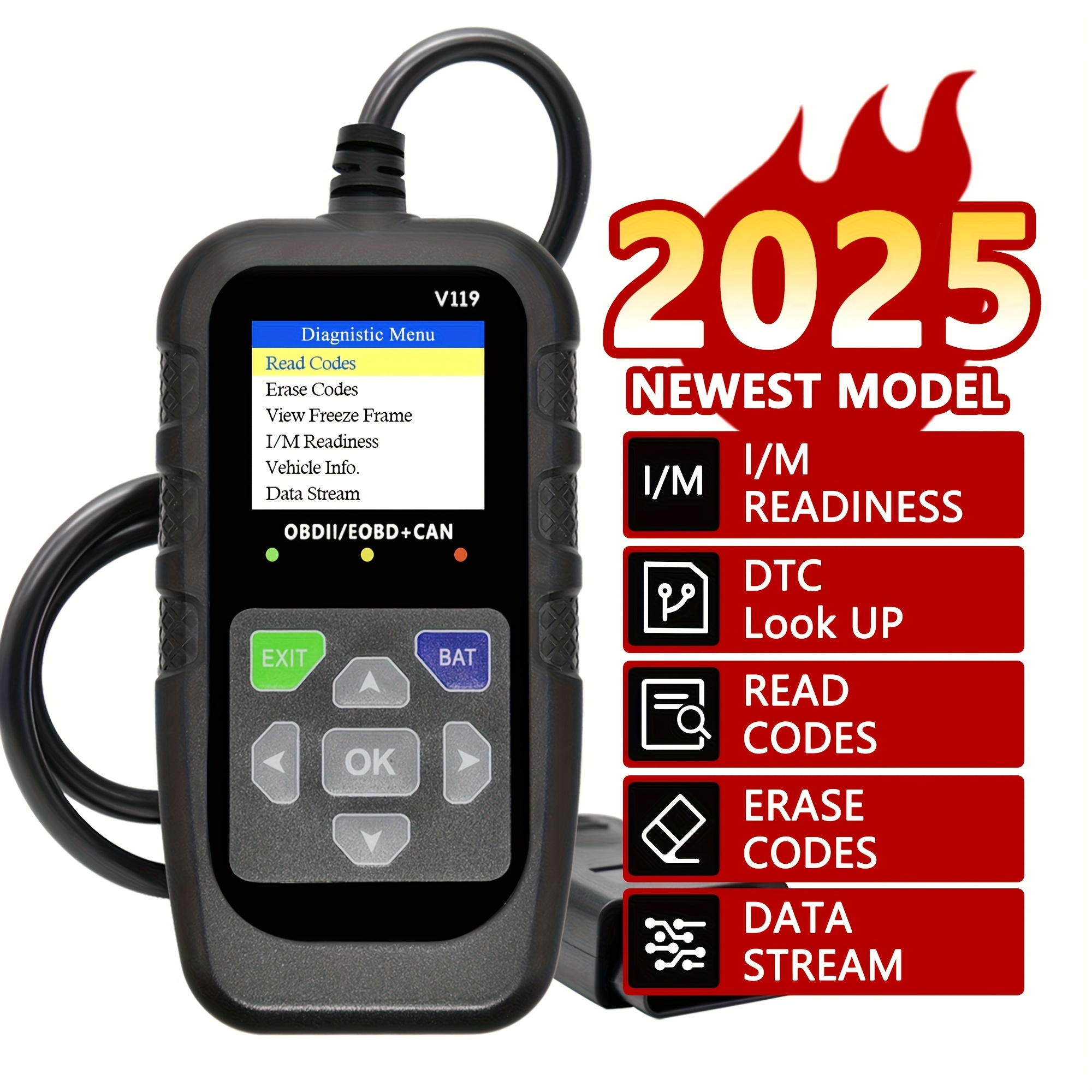 OBD2 V119 Car Scanner Diagnostic Tool