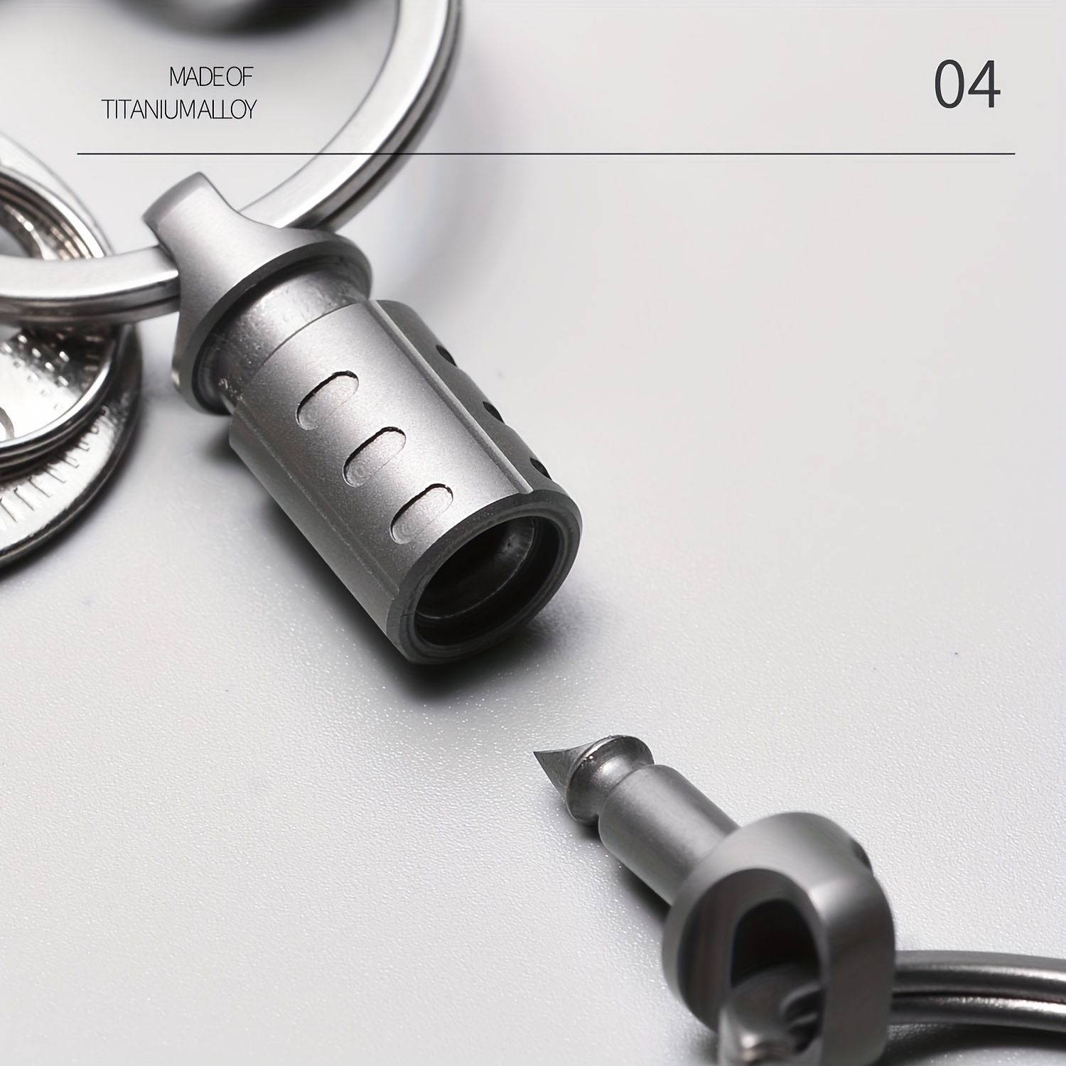 Titanium Alloy Quick-Release Keychain with a Rotating Connector And Magnetic Clasp, EDC Tool Gift, Fishing Gear Magnet, Lightweight Magnetic Keychain Pendant, Portable Belt-Mounted Keyring Gift Suitable for Outdoor Adventures