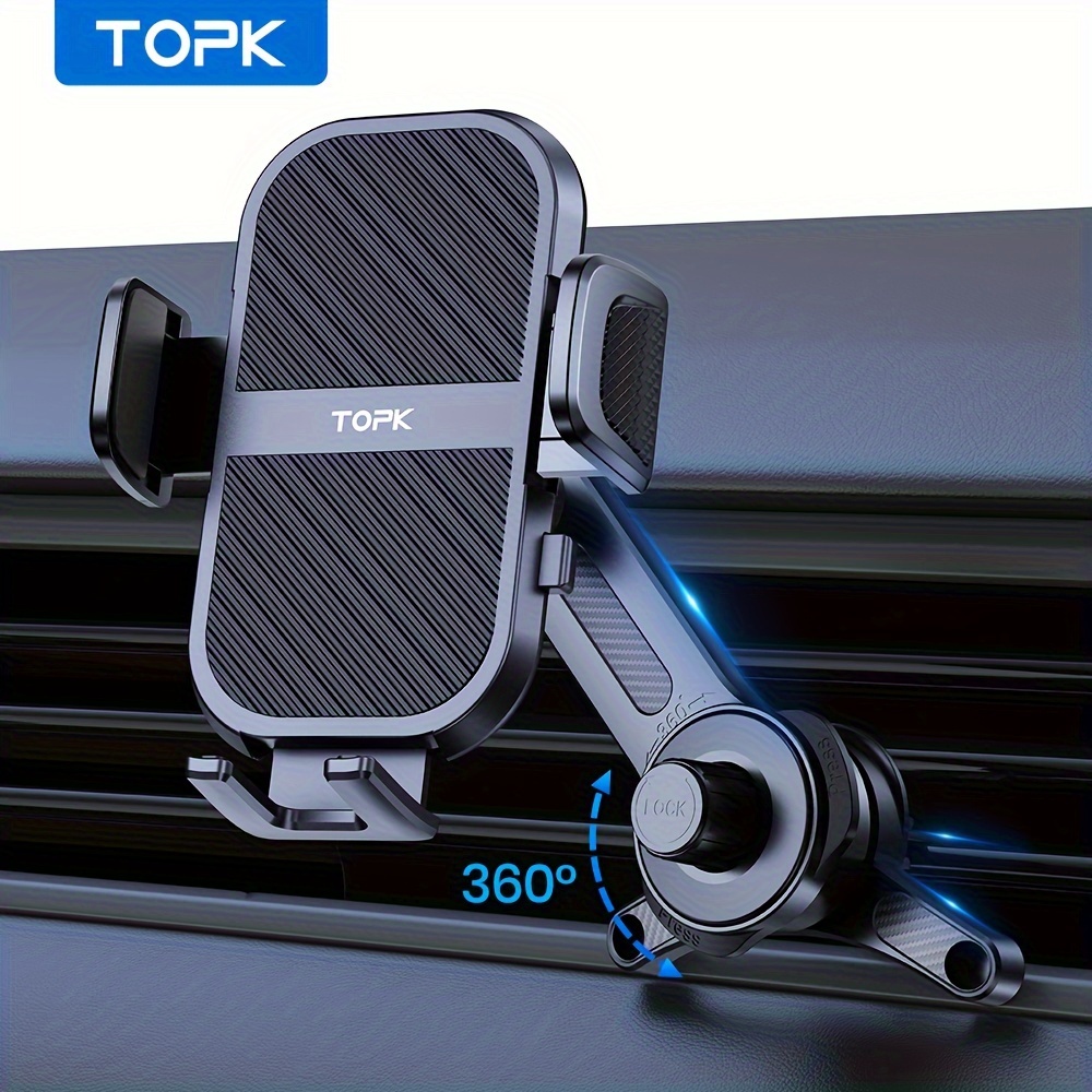 TOPK-Soporte de teléfono para coche, soporte de teléfono móvil