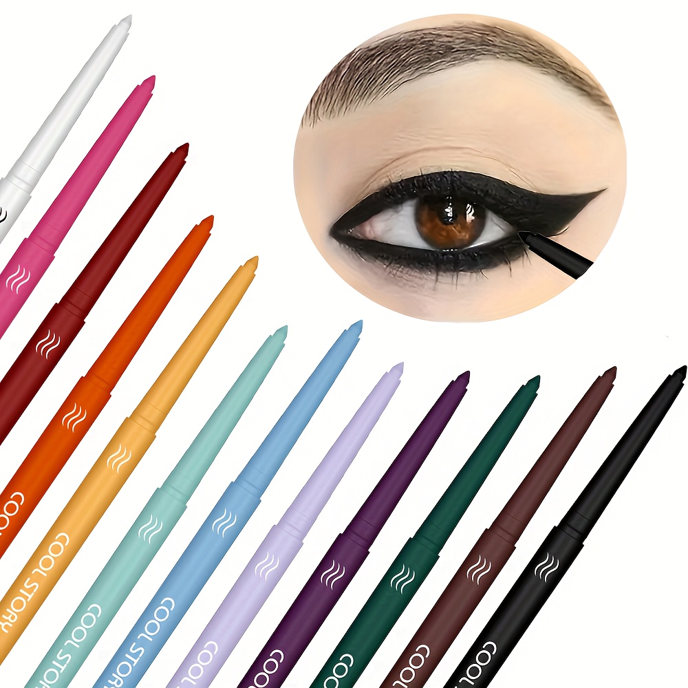12 st vattentåta smudge proof matta eyeliner - Temu Sweden