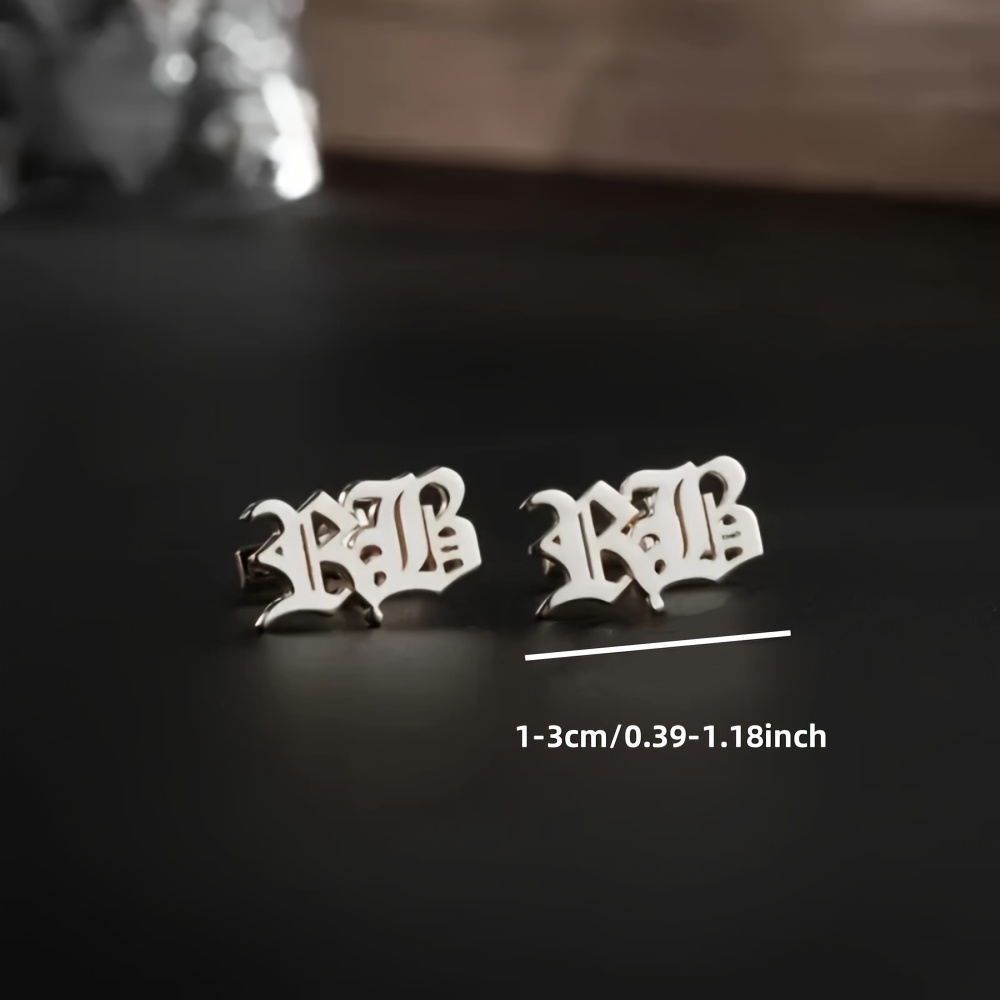 Personalized Old English Letter Cufflinks for Men