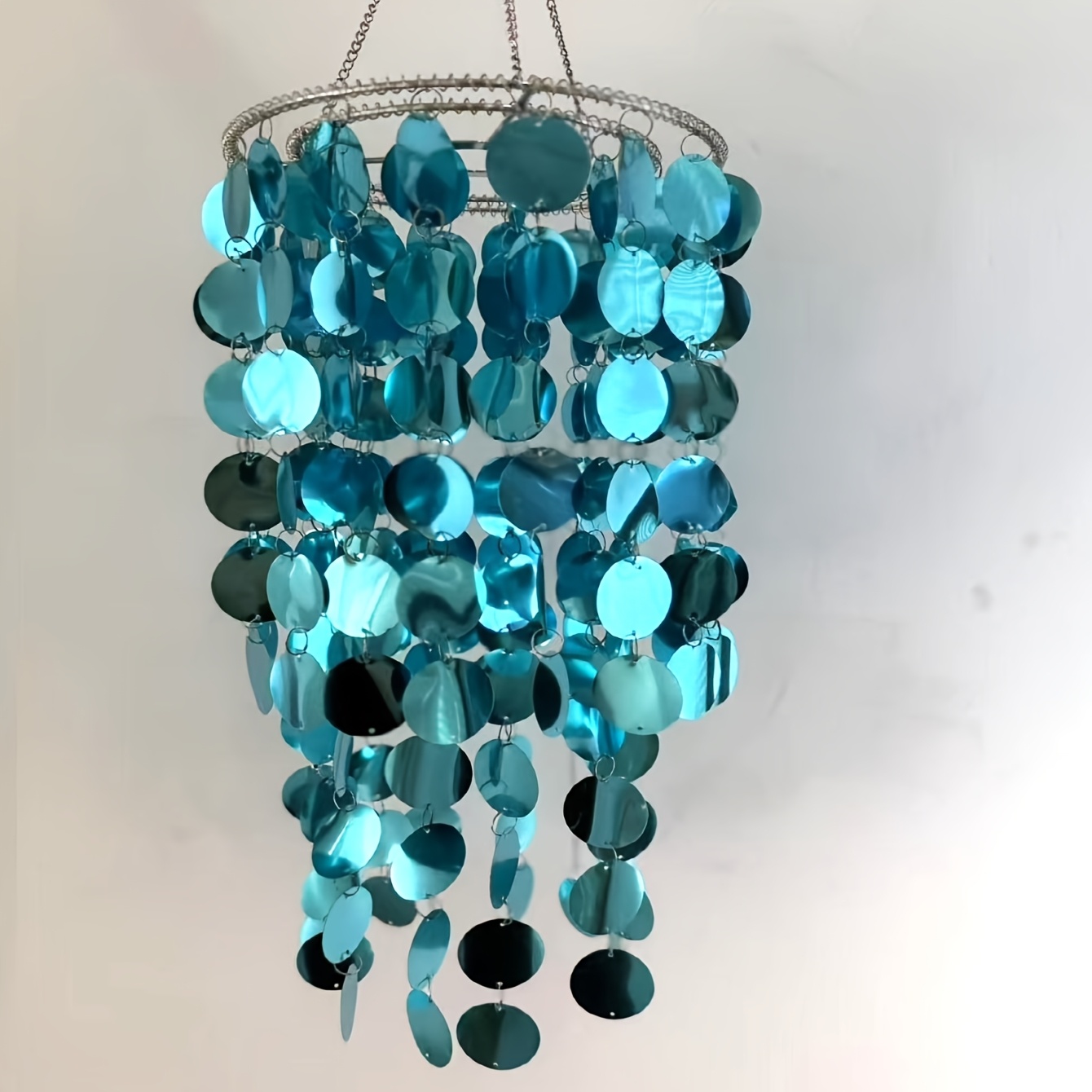 Shiny Sequin Wind Chime Decoration, Hanging Decor For Wedding Banquets And Birthday Celebrations